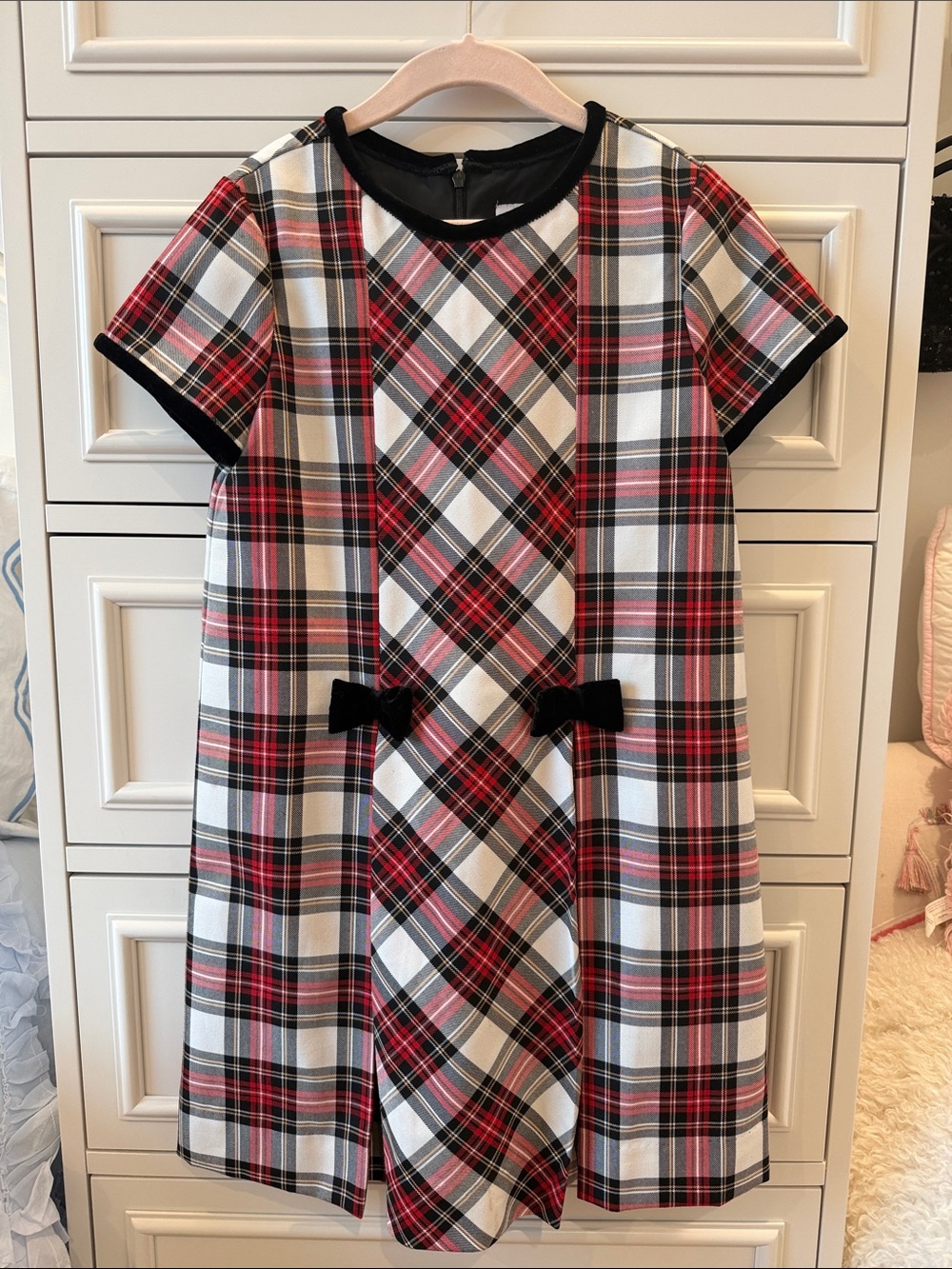 Florence Eiseman Tartan Plaid Dress With Bows